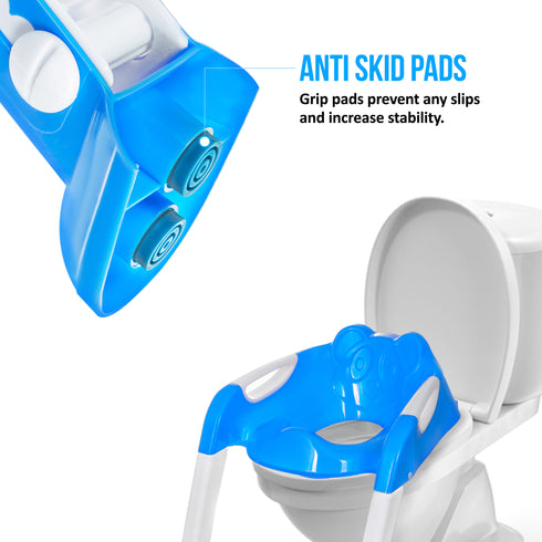 Foldable Padded Toddler Potty - Blue