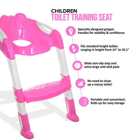 Foldable Padded Toddler Potty - Pink