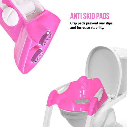 Foldable Padded Toddler Potty - Pink
