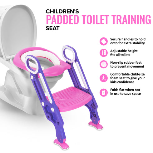 Foldable Padded Toddler Potty - Pink/Purple