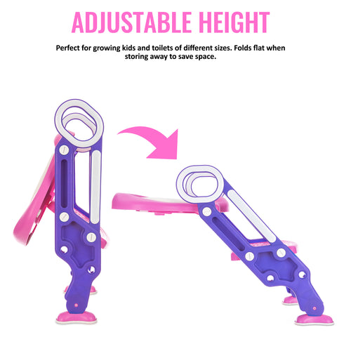 Foldable Padded Toddler Potty - Pink/Purple