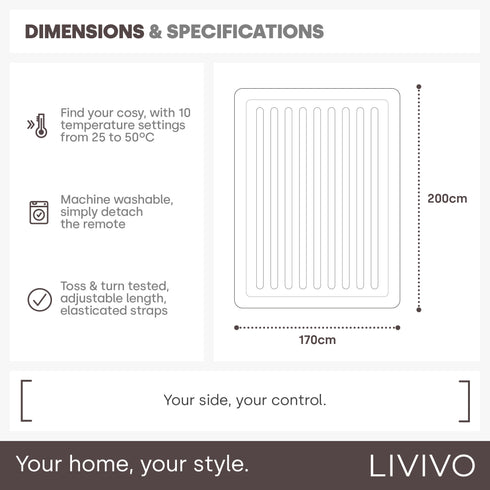 UltraSnug Electric Under-Blanket - Dual-Control Super King