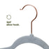 50pc Velvet Hangers - Grey