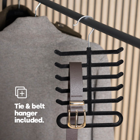 50pc Velvet Hangers - Black