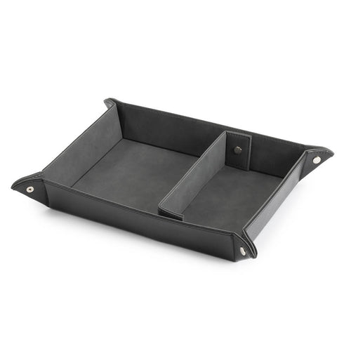 Leather-look Valet Organiser - Black