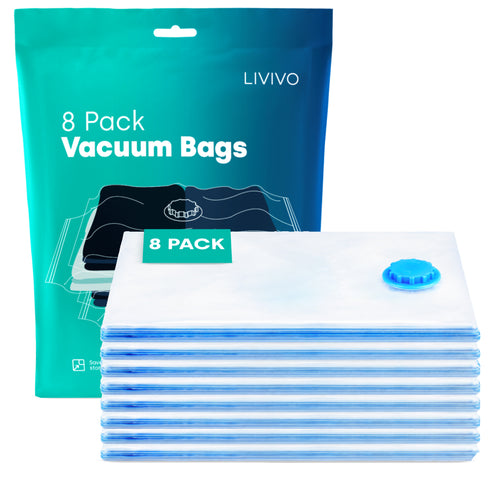 8 Pack Vacuum Bags - Blue