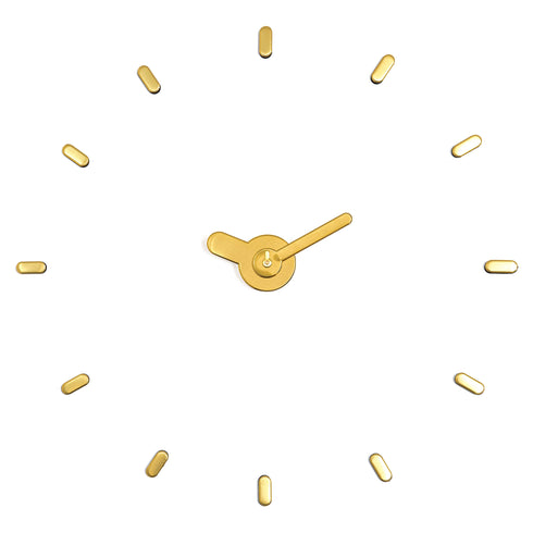 Large Stick-on Wall Clock - Gold