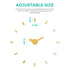 Large Stick-on Wall Clock - Gold