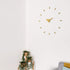 Large Stick-on Wall Clock - Gold
