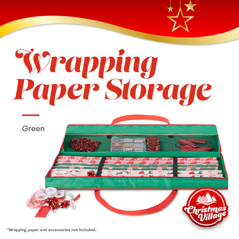 Wrapping Paper Storage Bag - Red