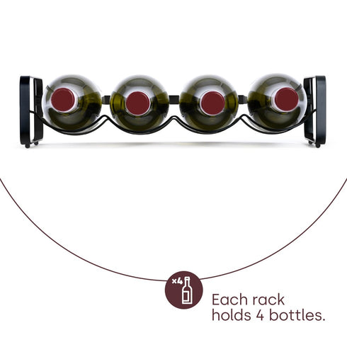Modular Wine Rack set of 2 - Matte Black