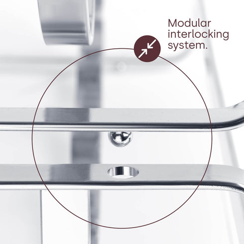 Stackable Metal Wine Bottle Rack Silver Storage Stand