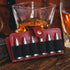 Whisky Bullet set with Leather Pouch - Red