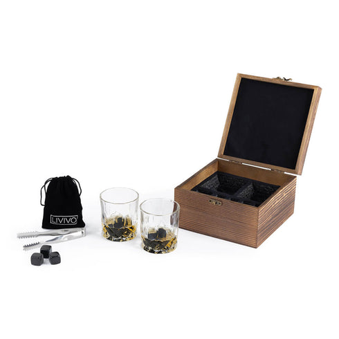 Whisky Stones and Glass Set