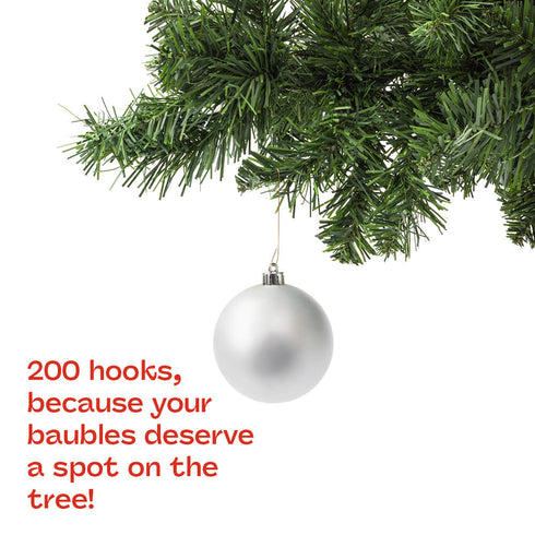 Christmas Bauble Hooks Set of 200 - Silver/Gold