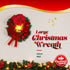 40cm Artificial Holly Christmas Wreath - Red