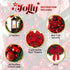 40cm Artificial Holly Christmas Wreath - Red