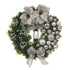 40cm Artificial Holly Christmas Wreath - Silver