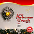 40cm Artificial Holly Christmas Wreath - Silver