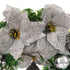40cm Artificial Holly Christmas Wreath - Silver