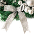 40cm Artificial Holly Christmas Wreath - Silver