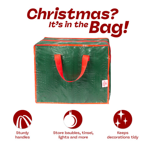 Christmas Decoration Storage Bag - Green