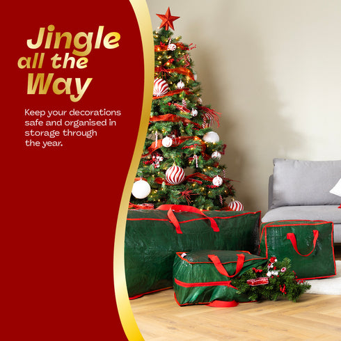 Christmas Decoration Storage Bag - Green