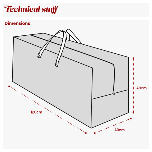 7ft Christmas Tree Storage Bag - Grey