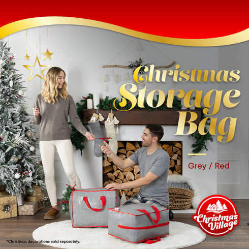Christmas Decoration Storage Bag - Grey
