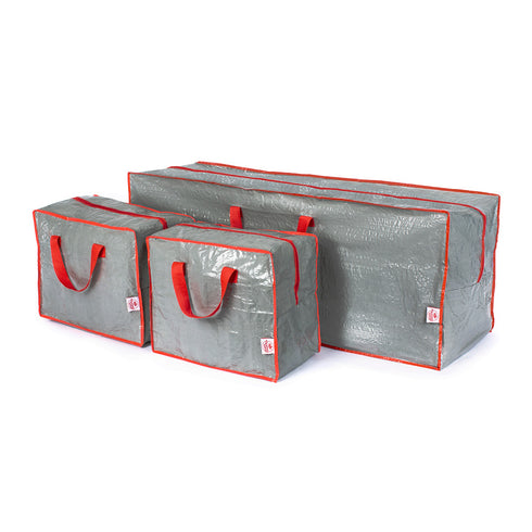 7ft Christmas Tree & Decoration Storage Bag Set - Grey