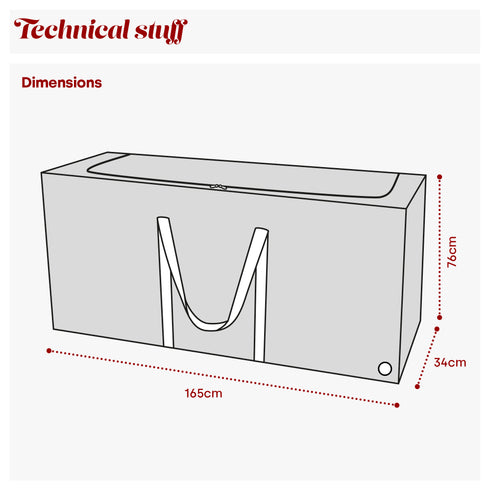 9ft Premium Christmas Tree Storage Bag - Red