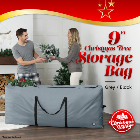 9ft Premium Christmas Tree Storage Bag - Grey