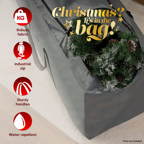 9ft Premium Christmas Tree Storage Bag - Grey