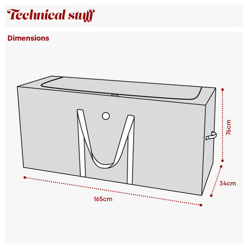 9ft Premium Christmas Tree Storage Bag - Grey