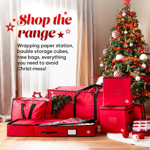 Premium Christmas Decoration Storage Bag - Red