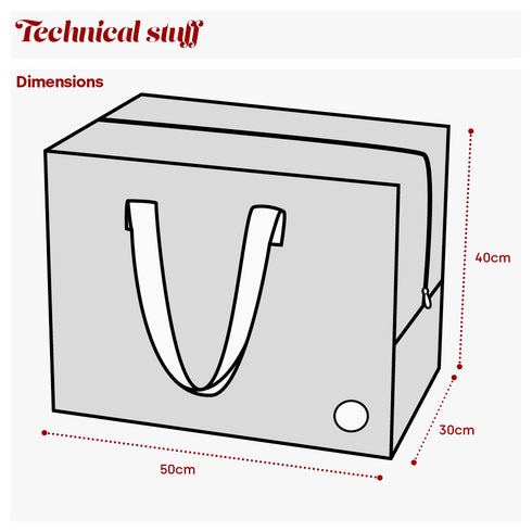 Premium Christmas Decoration Storage Bag - Red