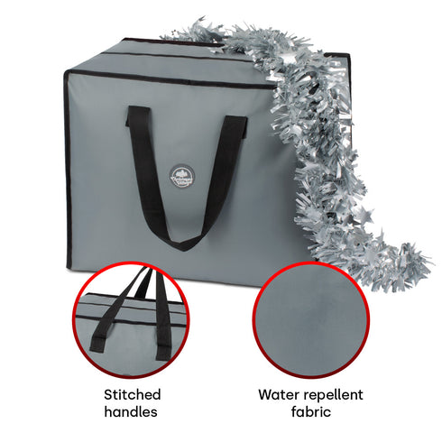 Premium Christmas Decoration Storage Bag - Grey