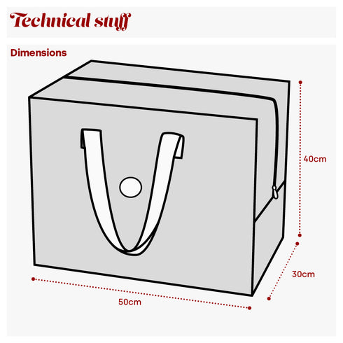 Premium Christmas Decoration Storage Bag - Grey