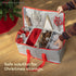 Christmas Decoration Storage Bag with Dividers - Grey