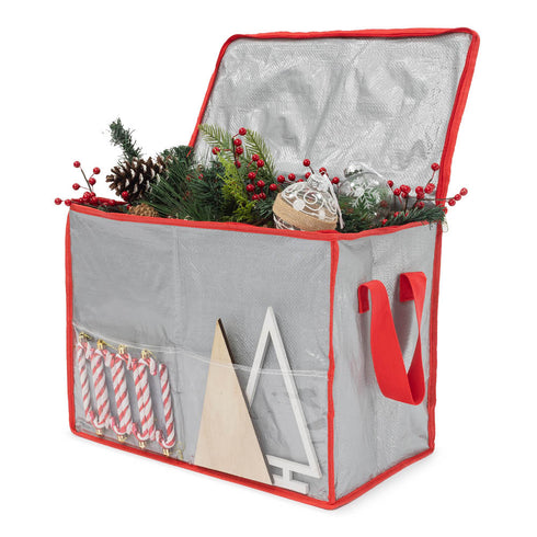 Christmas Decoration Storage Bag - Grey