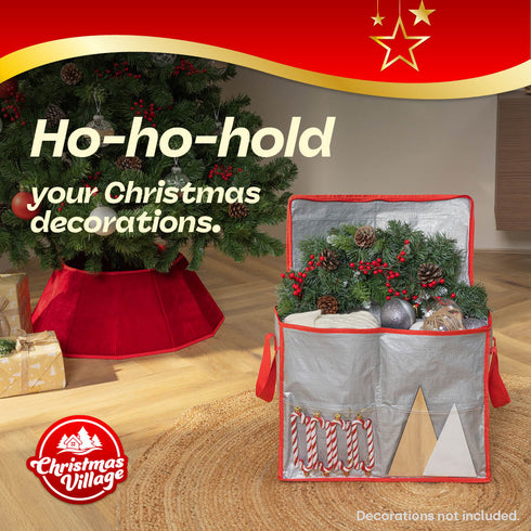 Christmas Decoration Storage Bag - Grey