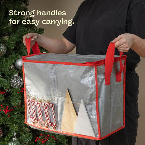 Christmas Decoration Storage Bag - Grey