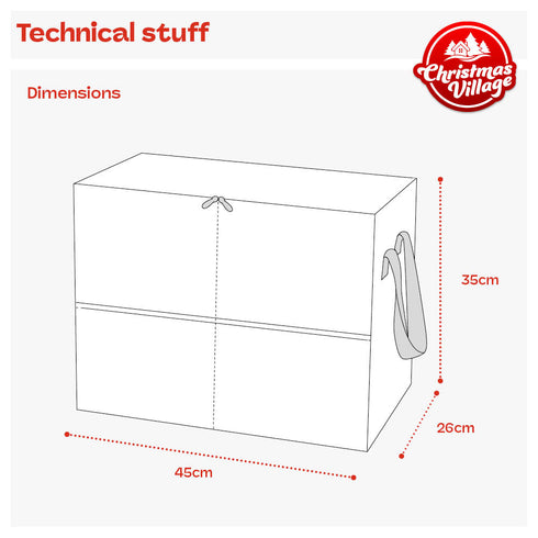 Christmas Decoration Storage Bag - Grey