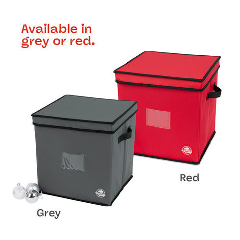 Collapsible 64 Christmas Bauble Storage Bag -  Grey