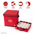 Collapsible 64 Christmas Bauble Storage Bag -  Red