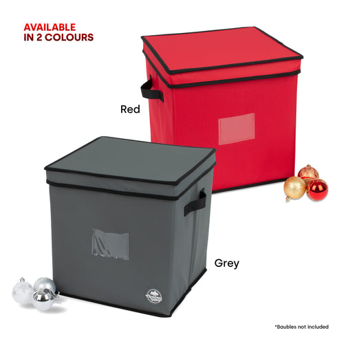 Collapsible 64 Christmas Bauble Storage Bag -  Red