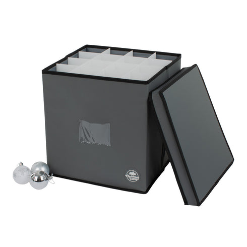 Collapsible Christmas Bauble Storage Bag - Grey