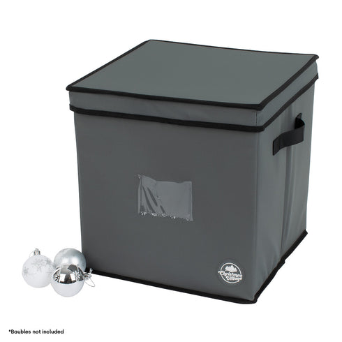 Collapsible Christmas Bauble Storage Bag - Grey
