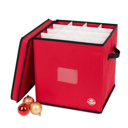 Collapsible Christmas Bauble Storage Bag -  Red