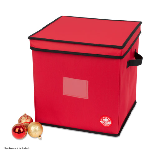 Collapsible Christmas Bauble Storage Bag -  Red
